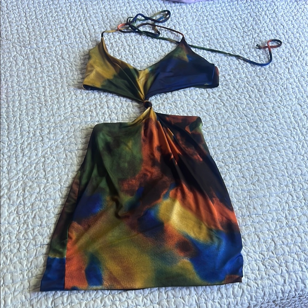 Fashion Nova Multicolor Tie-Dye Mini Dress